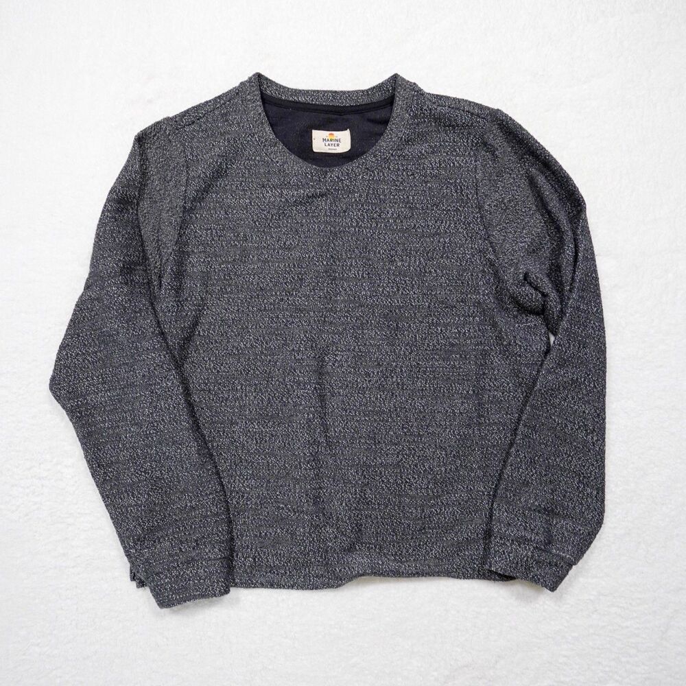 Marine Layer Signature Crew Fleece Long Sleeve Sweatshirt - Women's Medium